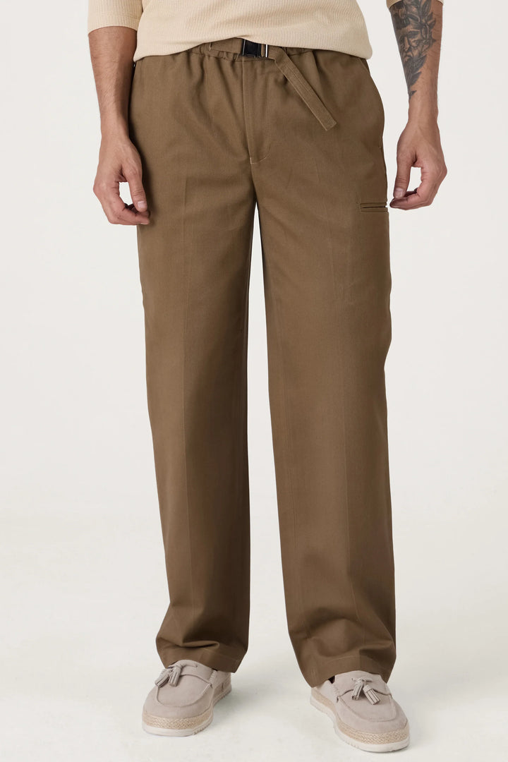 BUCKLE CARGO TROUSERS KHAKHI - CRAIG