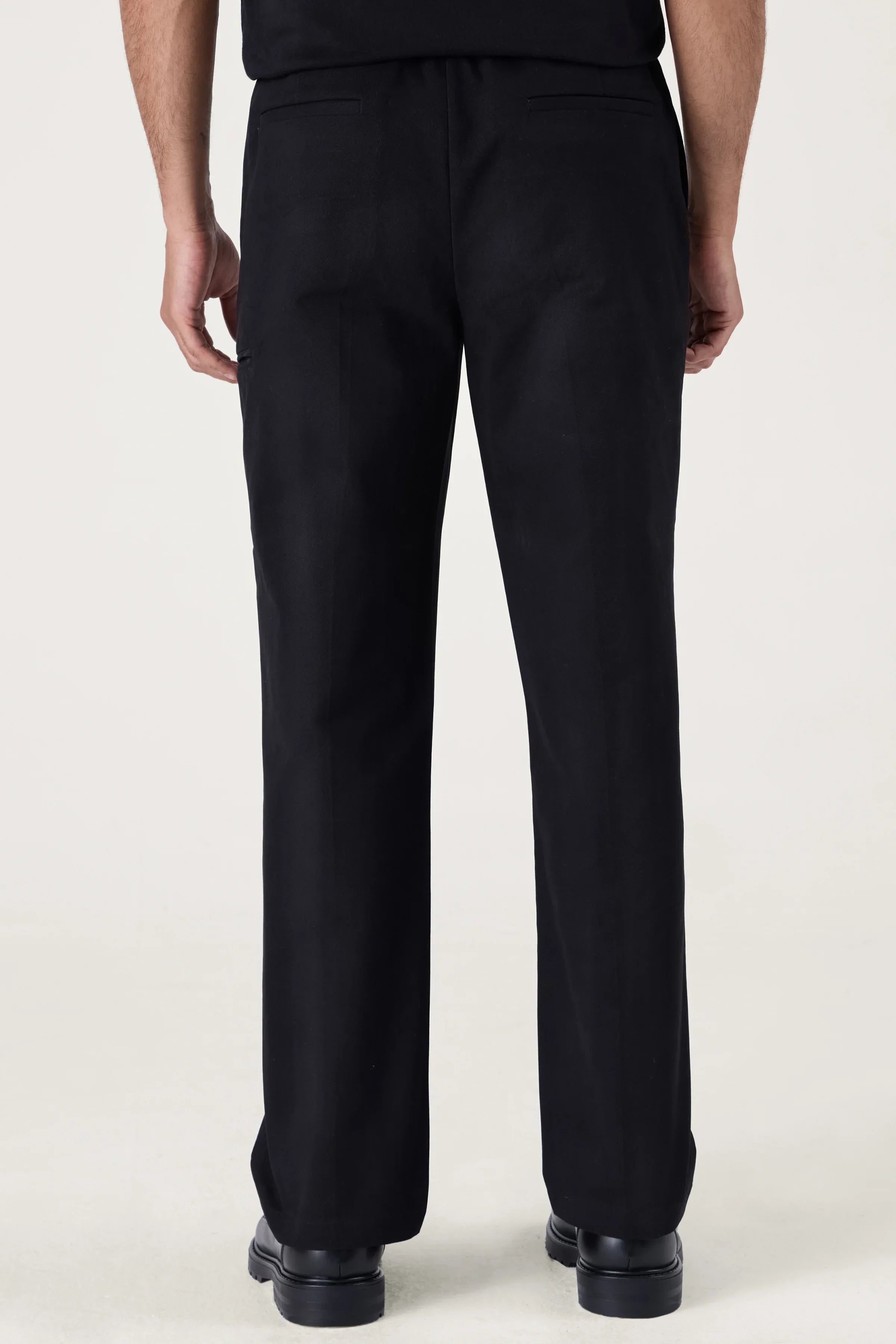 BUCKLE CARGO TROUSERS BLACK - CRAIG