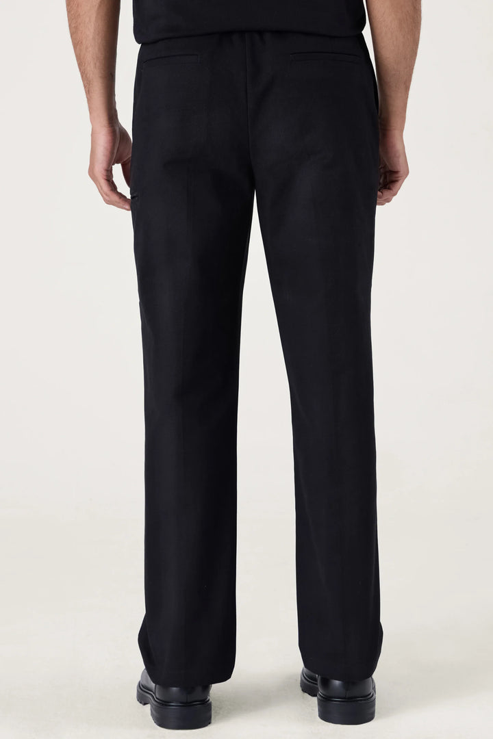 BUCKLE CARGO TROUSERS BLACK - CRAIG