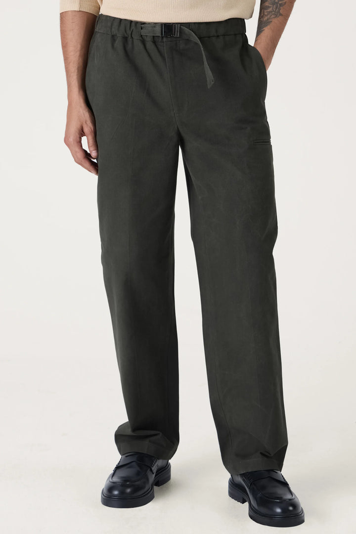 BUCKLE CARGO TROUSERS OLIVE - CRAIG