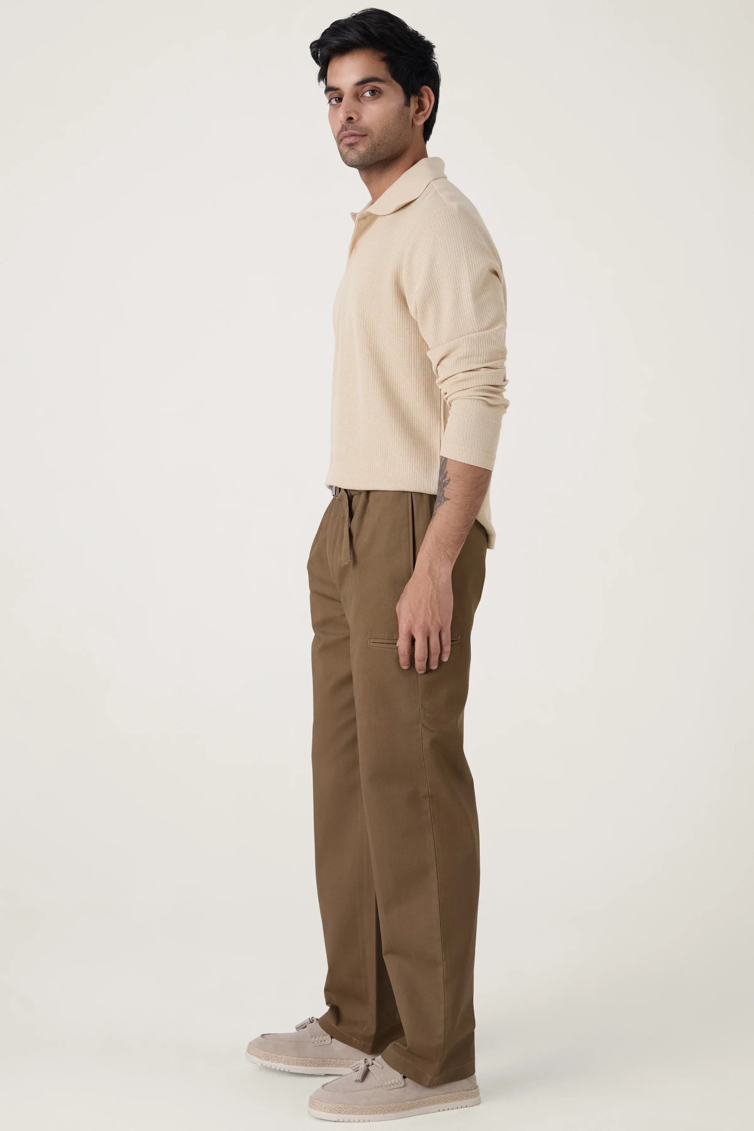 BUCKLE CARGO TROUSERS KHAKHI - CRAIG