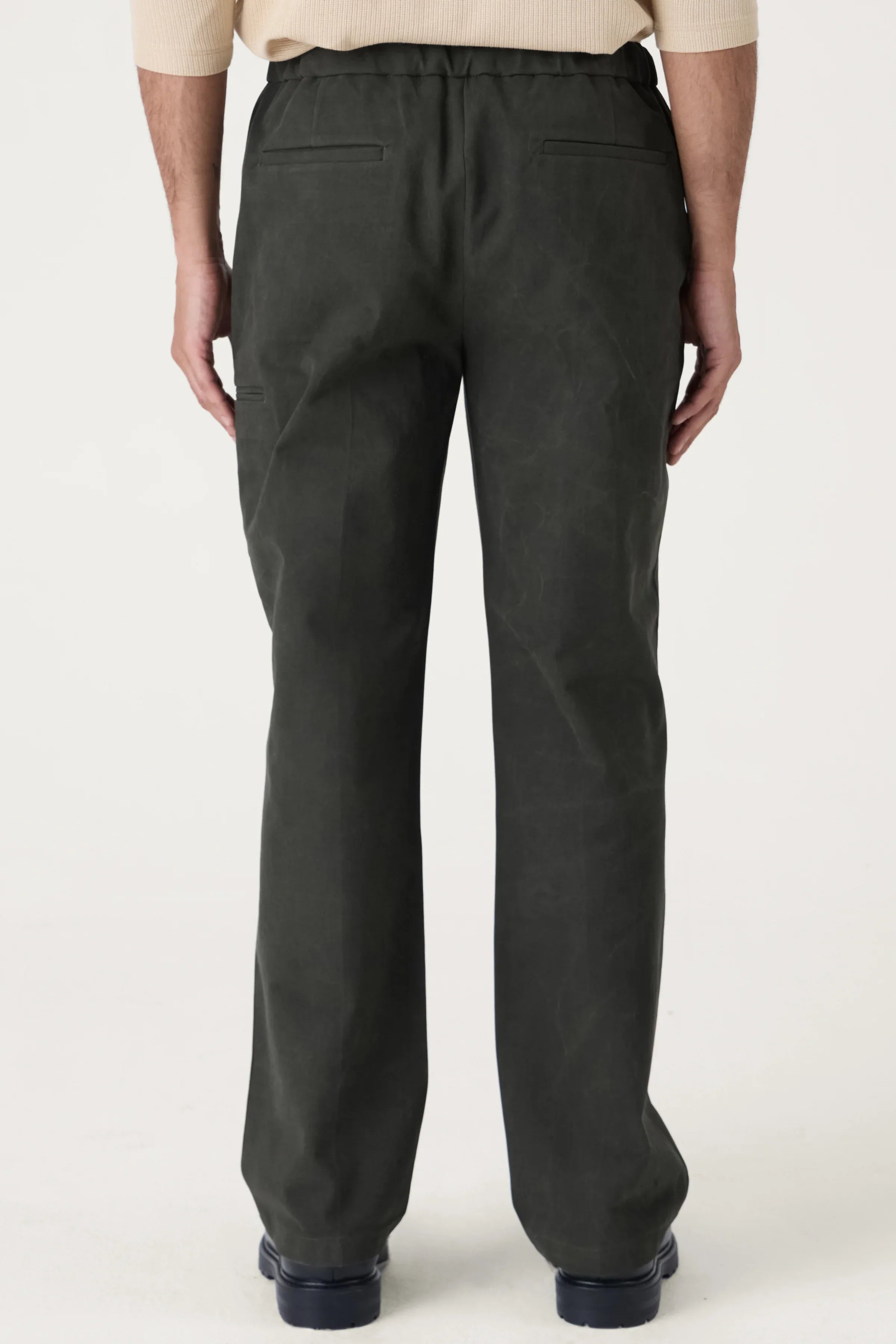 BUCKLE CARGO TROUSERS OLIVE - CRAIG