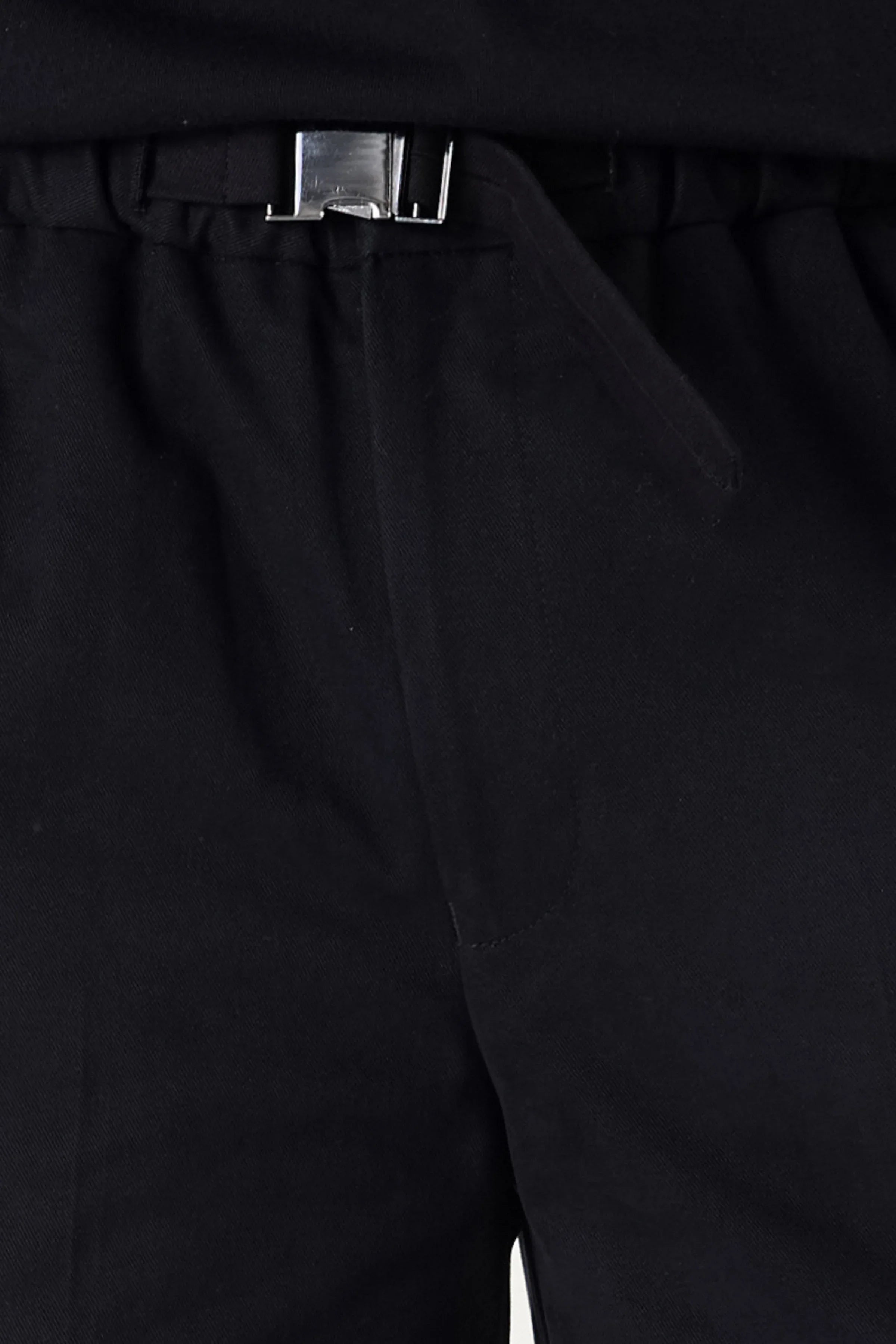 BUCKLE CARGO TROUSERS BLACK - CRAIG