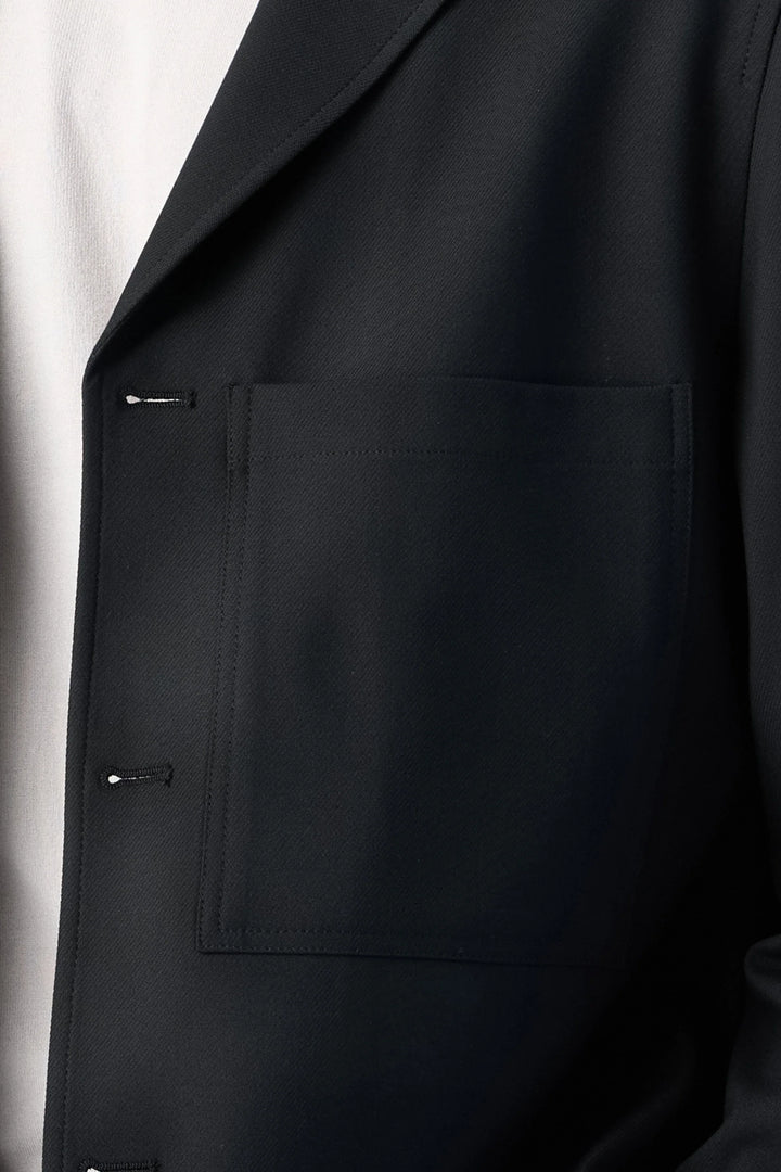 RELAXED FIT LAPEL JACKET BLACK - CRAIG