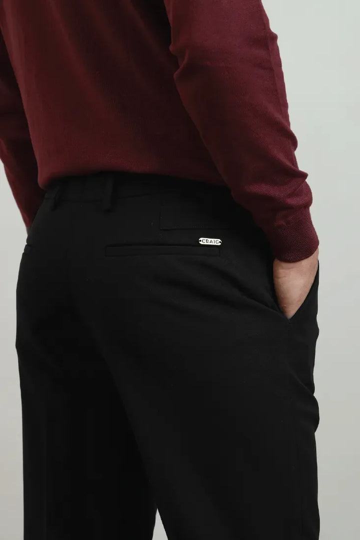 SLIM FIT TROUSER BLACK - CRAIG