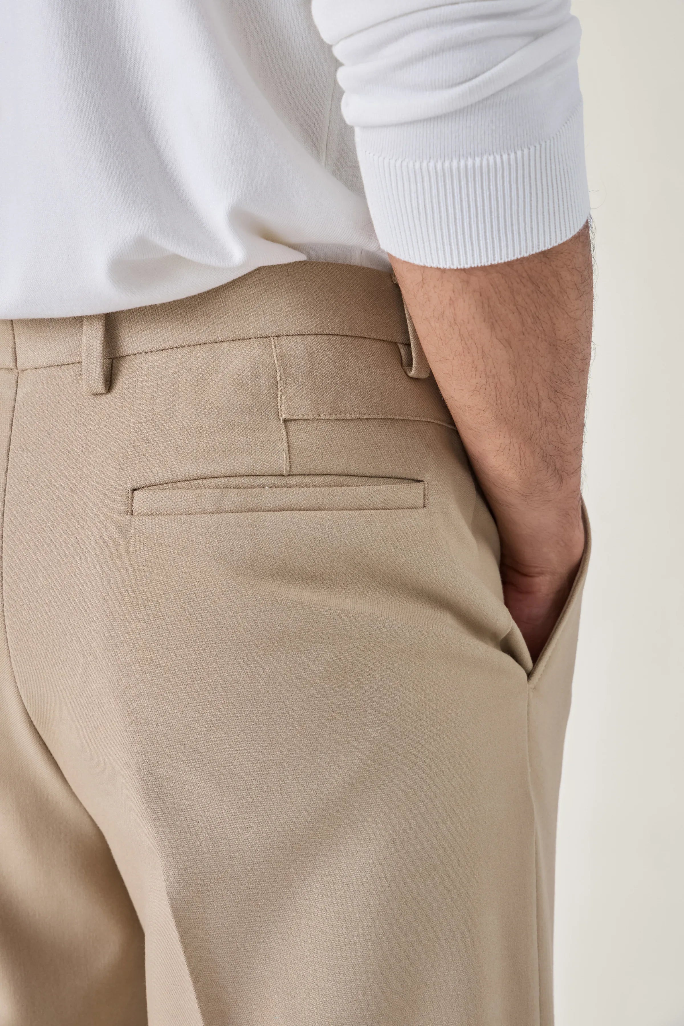 SLIM FIT TROUSERS BEIGE - CRAIG