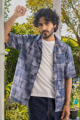 BLUE CHECK PRINTED SHIRT - CRAIG