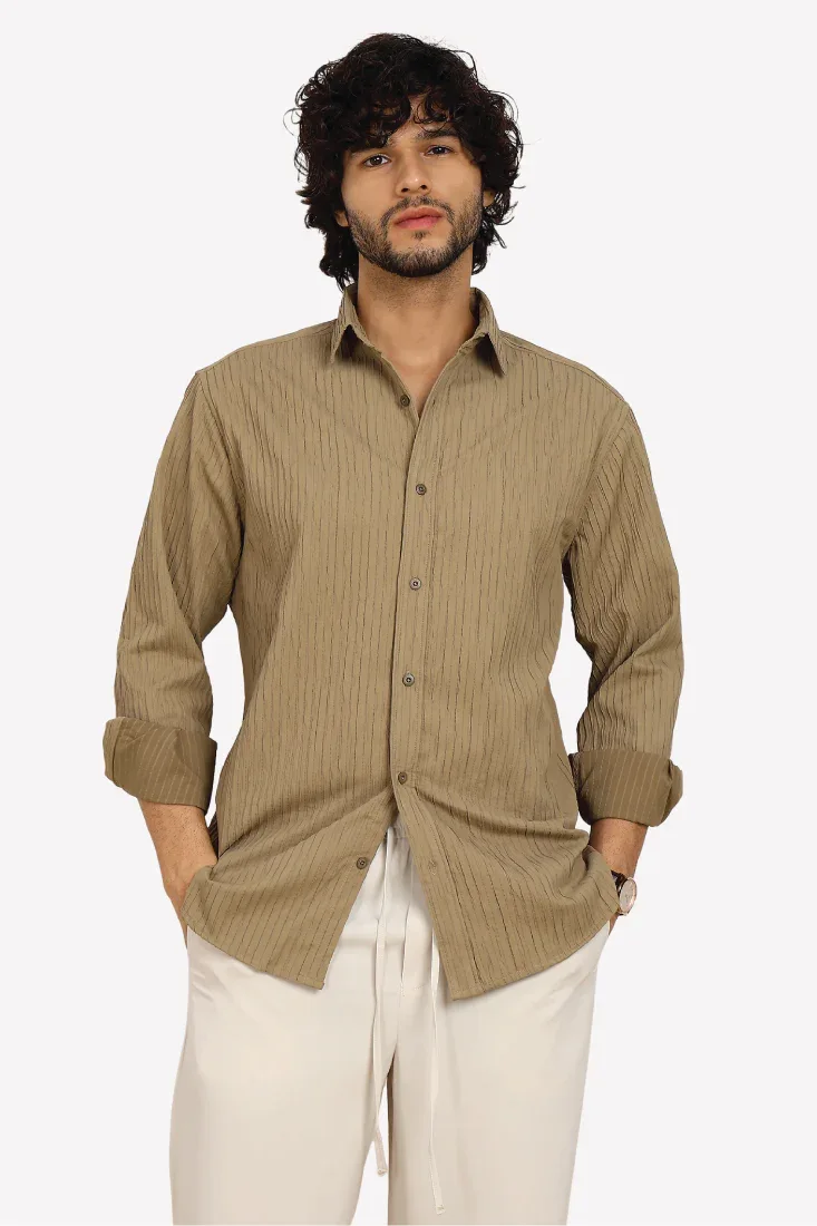 CARAMEL EVENING SHIRT - CRAIG
