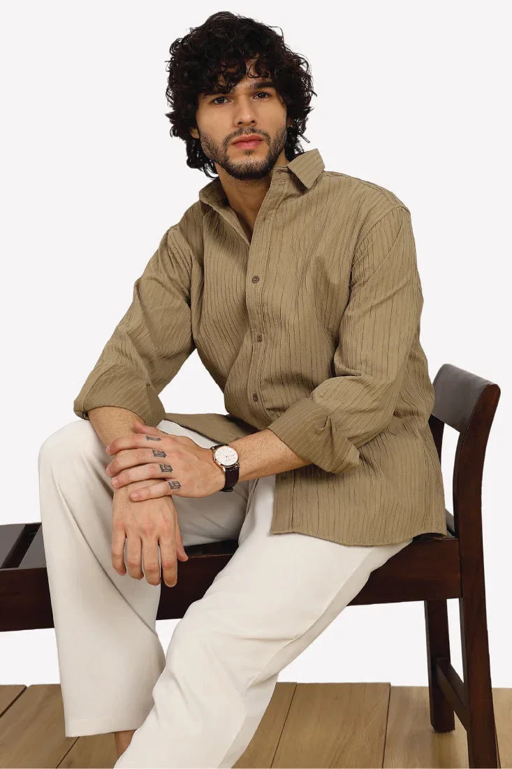 CARAMEL EVENING SHIRT - CRAIG