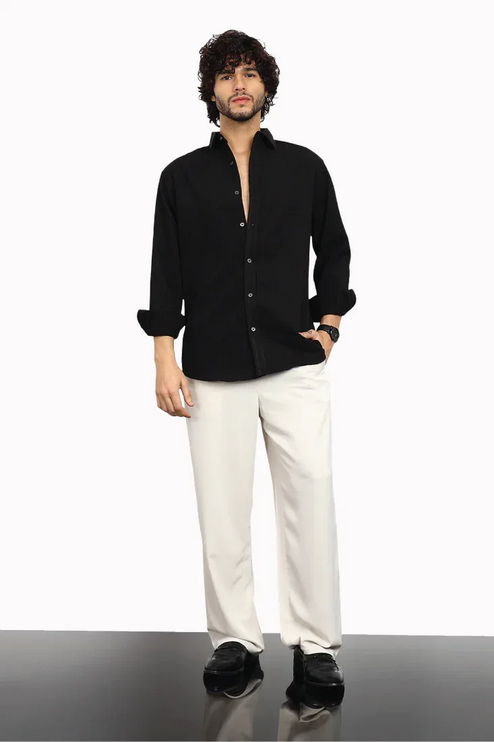 BLACK EVENING SHIRT - CRAIG