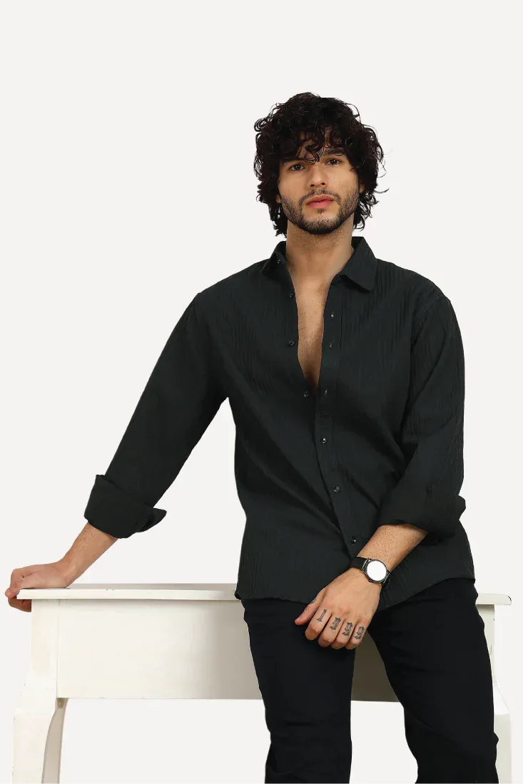 NAVY EVENING SHIRT - CRAIG