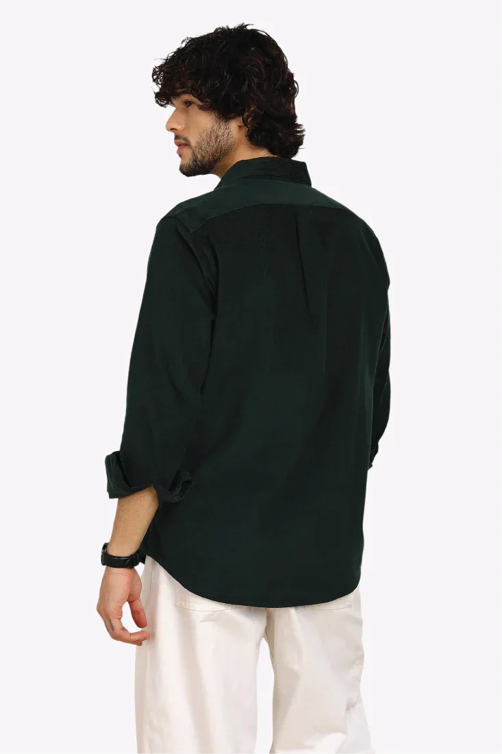 GREEN CORDUROY SHIRT - CRAIG