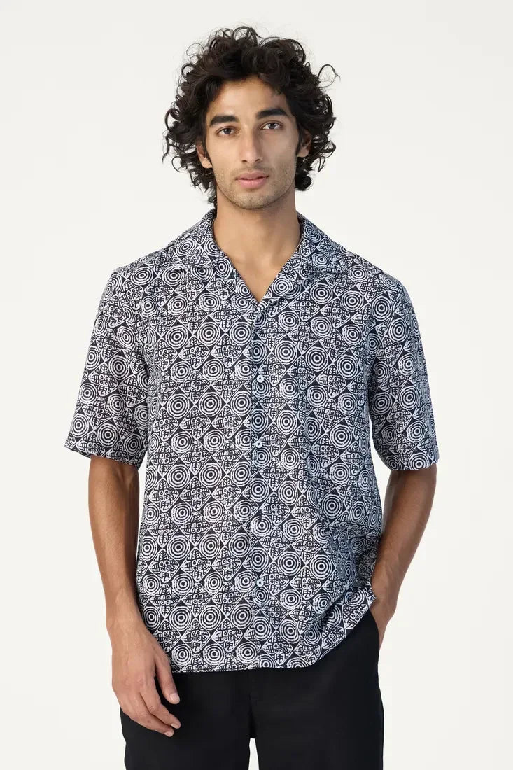 BLACK AZTEC PRINTED SHIRT - CRAIG