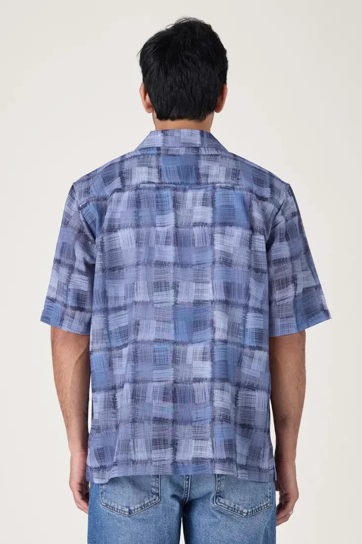 BLUE CHECK PRINTED SHIRT - CRAIG