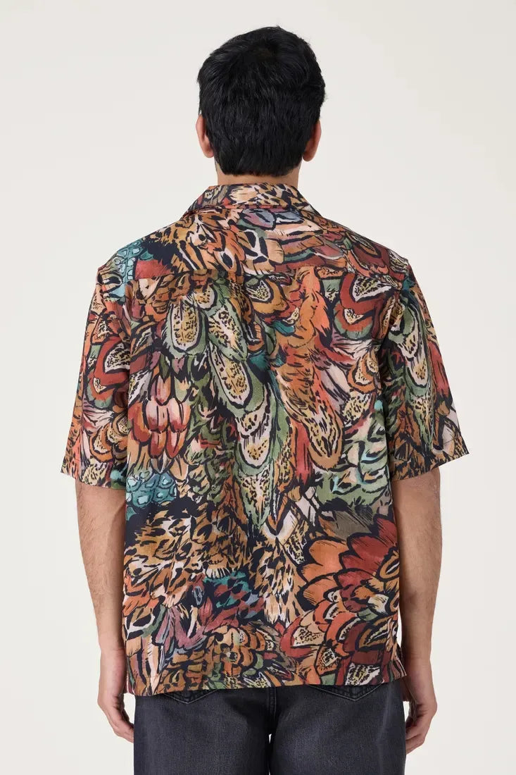 BLACK ABSTRACT PRINTED SHIRT - CRAIG