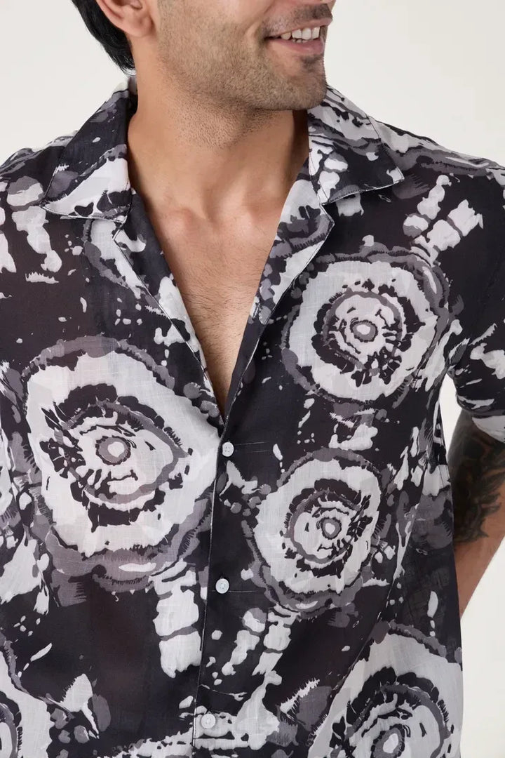 BLACK GALAXY PRINTED SHIRT - CRAIG