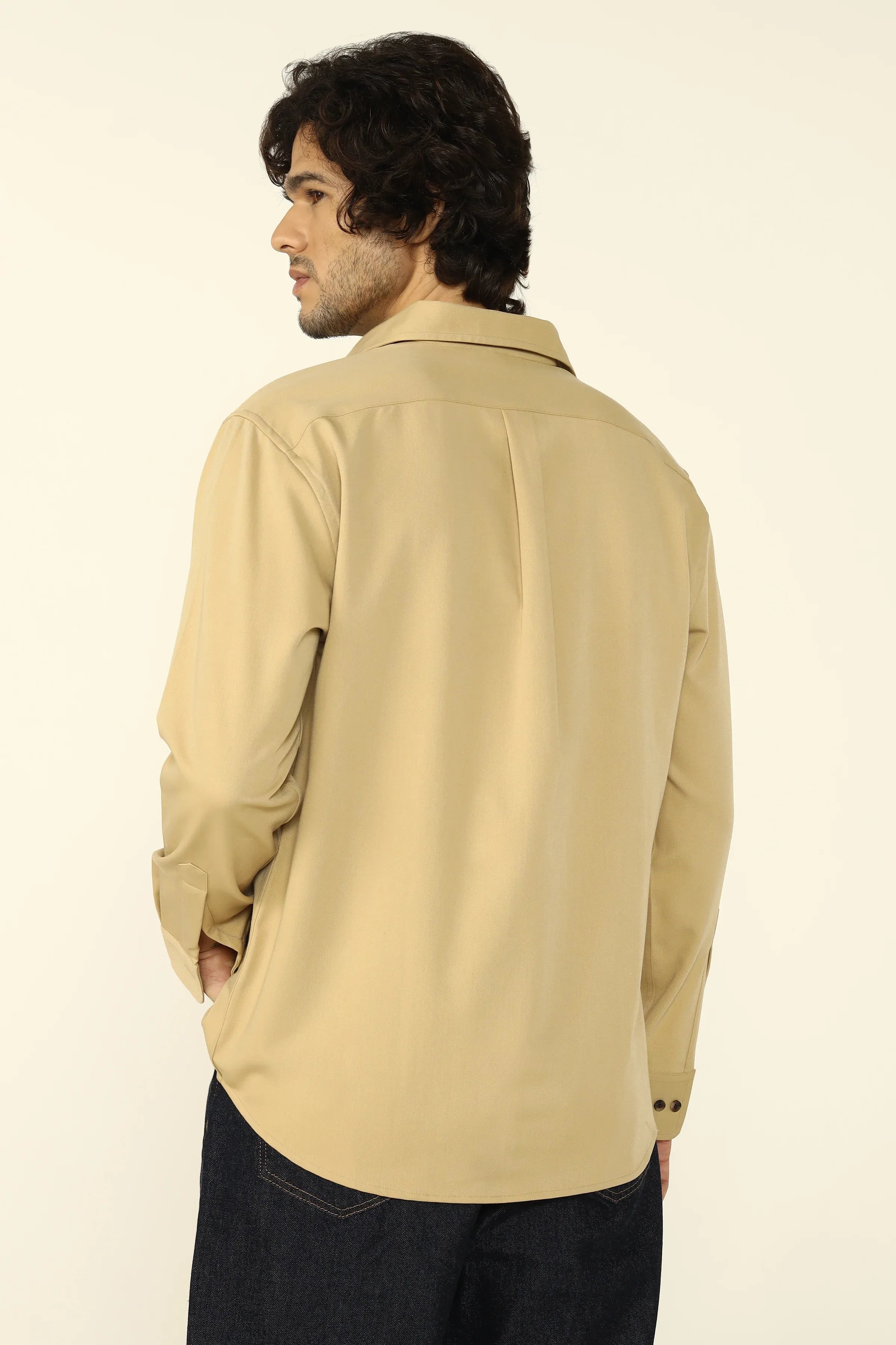 OAT COTTON TWILL SHIRT - CRAIG
