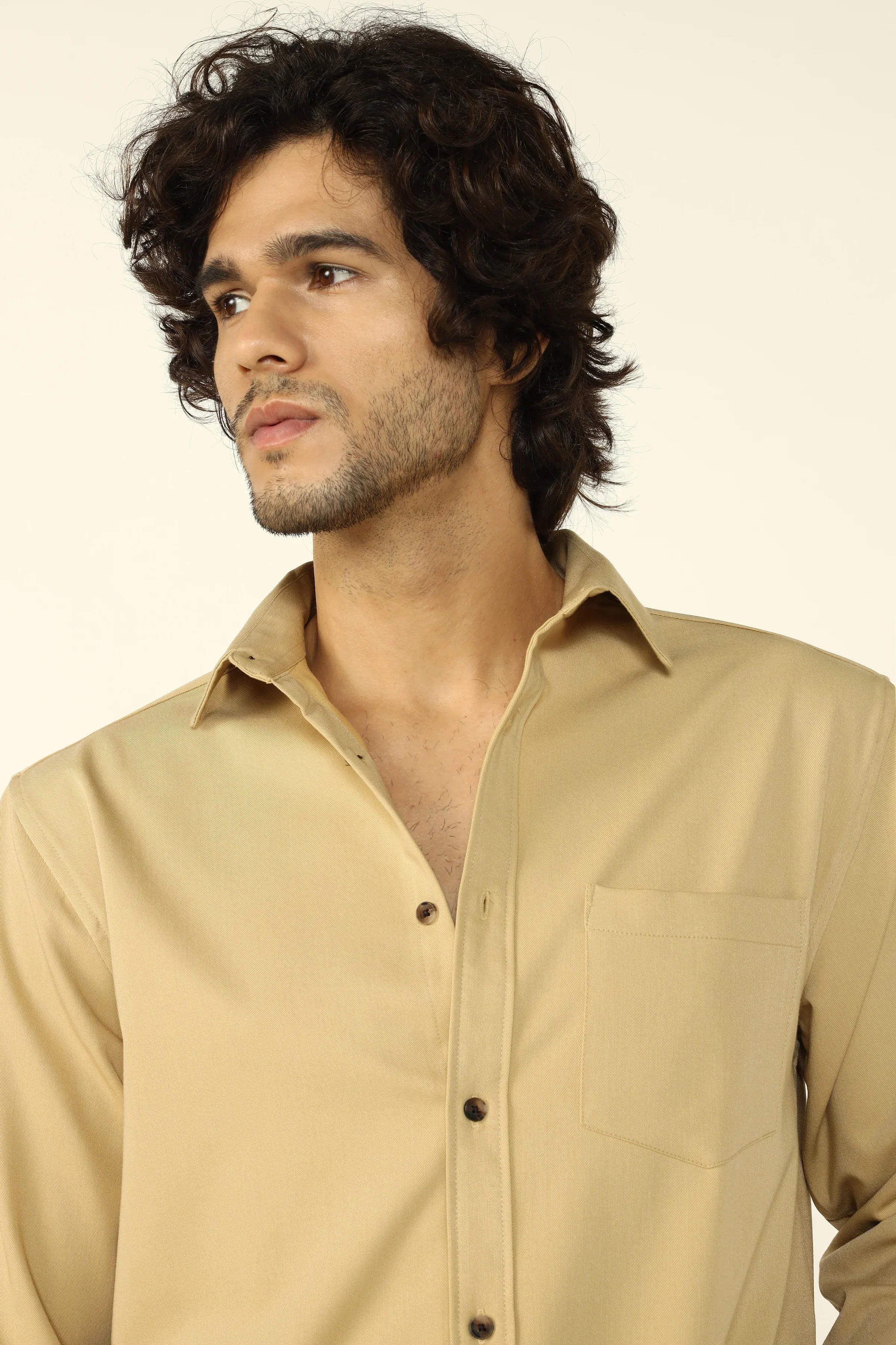 OAT COTTON TWILL SHIRT - CRAIG
