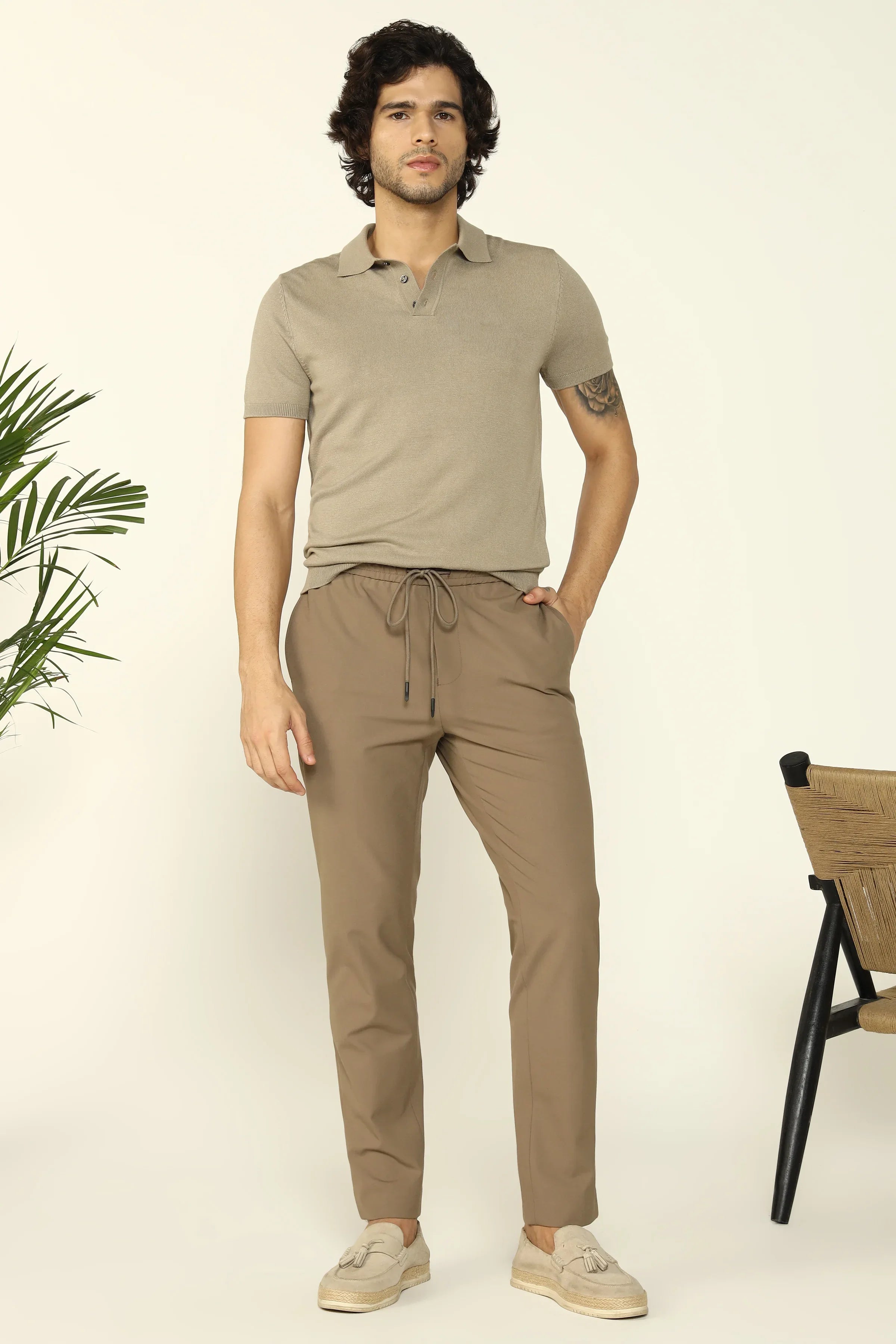 EASYCARE JOGGER TROUSERS KHAKHI - CRAIG