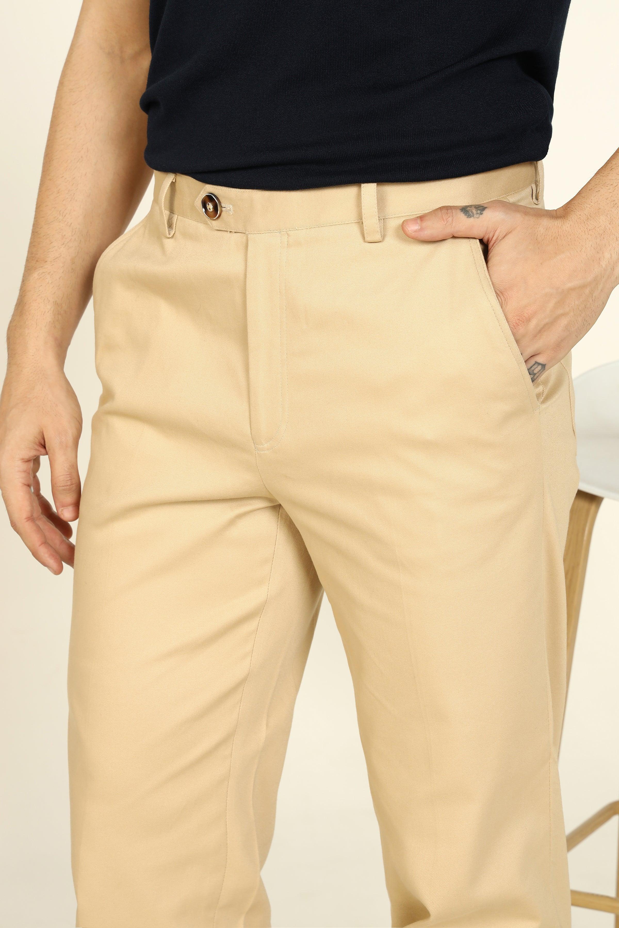 STRAIGHT FIT COMFORT CHINOS BEIGE - CRAIG