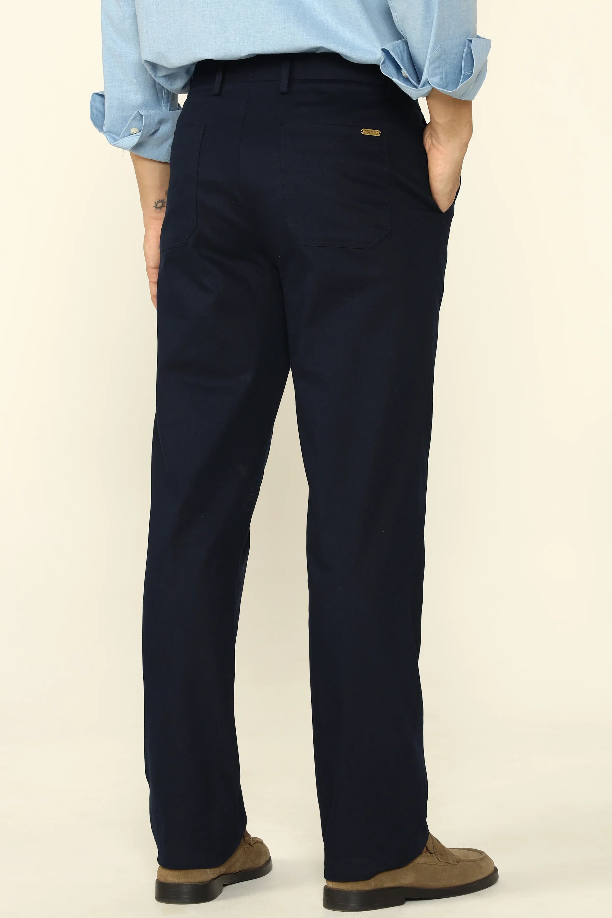 STRAIGHT FIT COMFORT CHINOS NAVY - CRAIG
