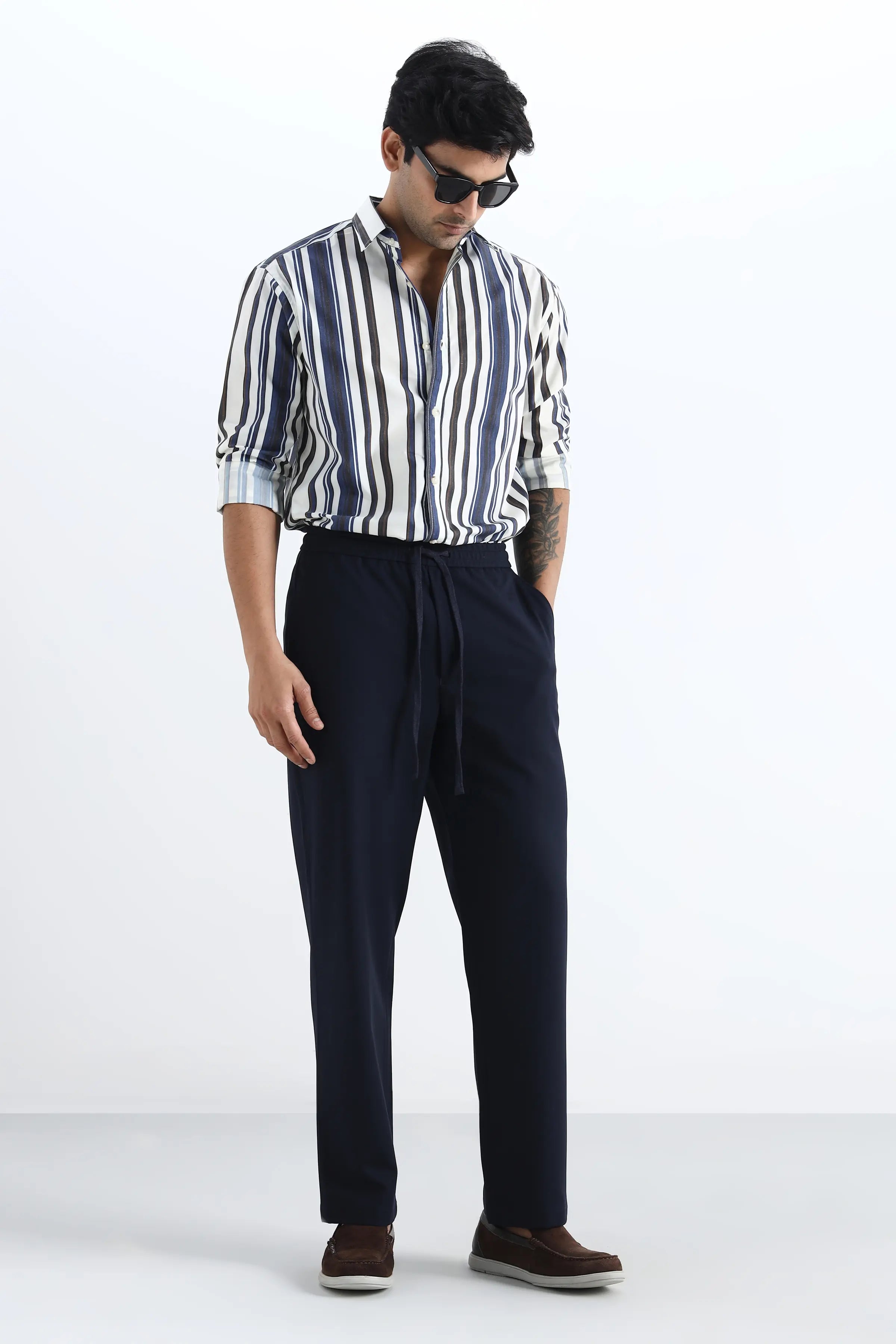 Midnight Navy Comfort Jogger Waist Trousers