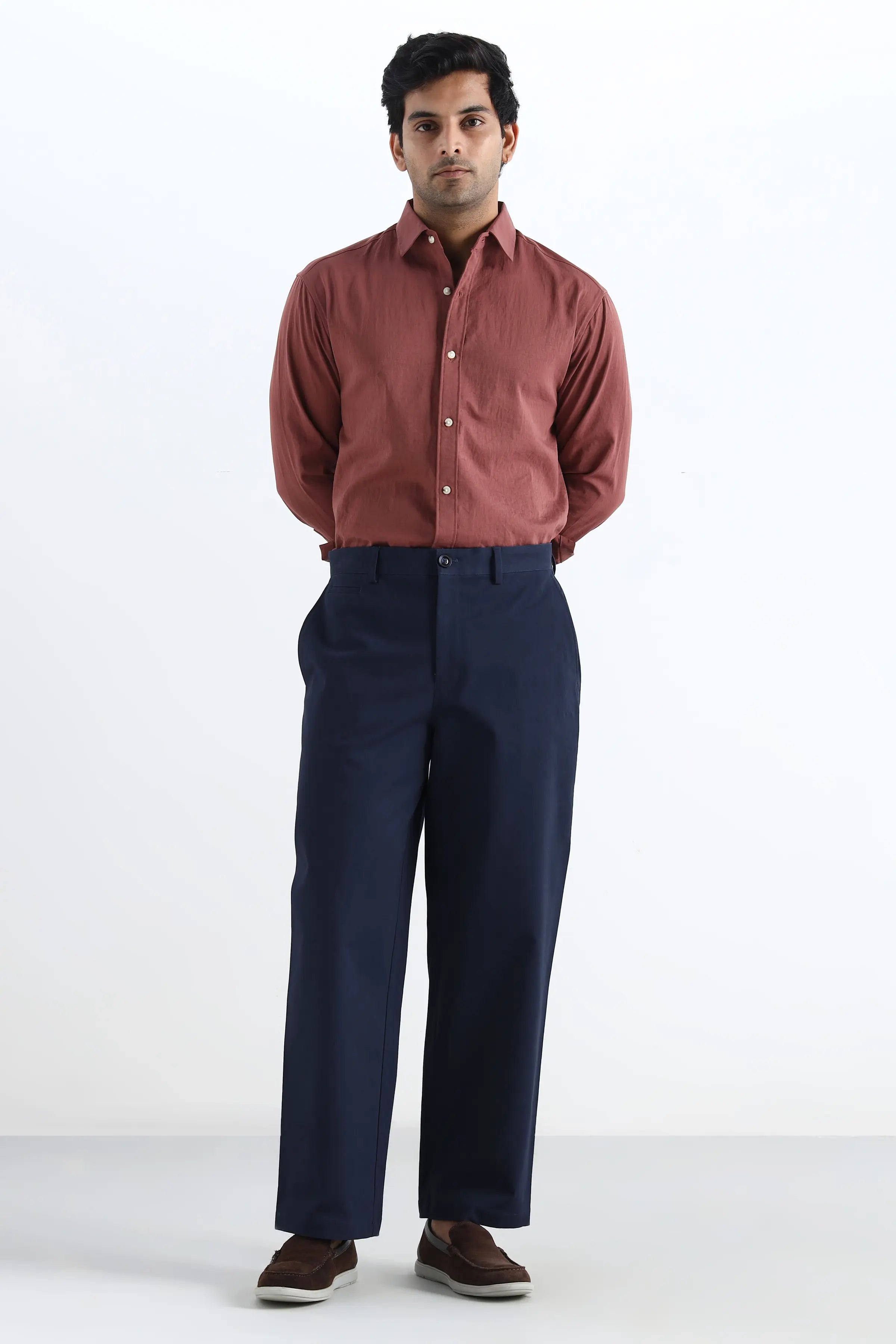 Navy Comfort Cotton Chinos