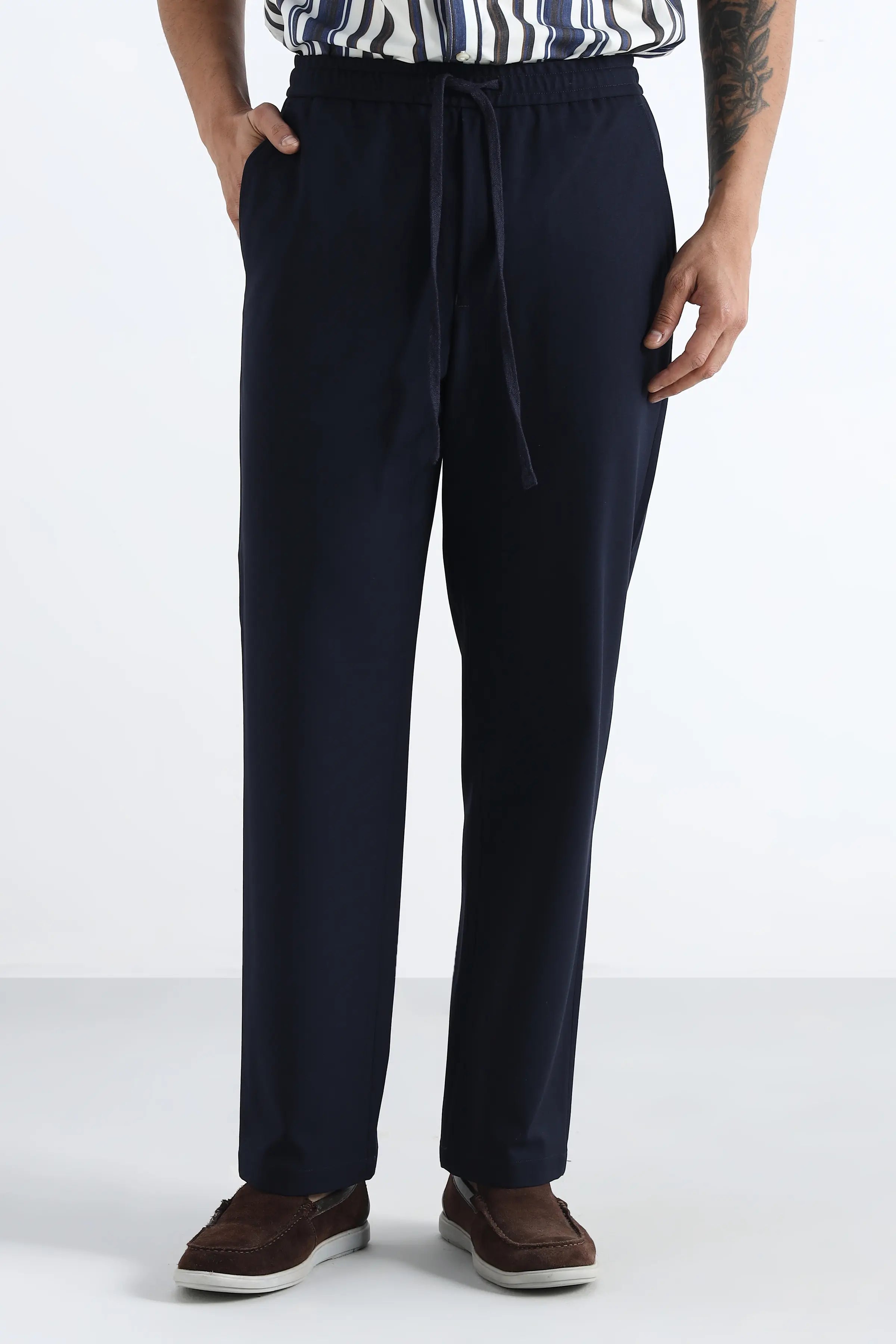 Midnight Navy Comfort Jogger Waist Trousers
