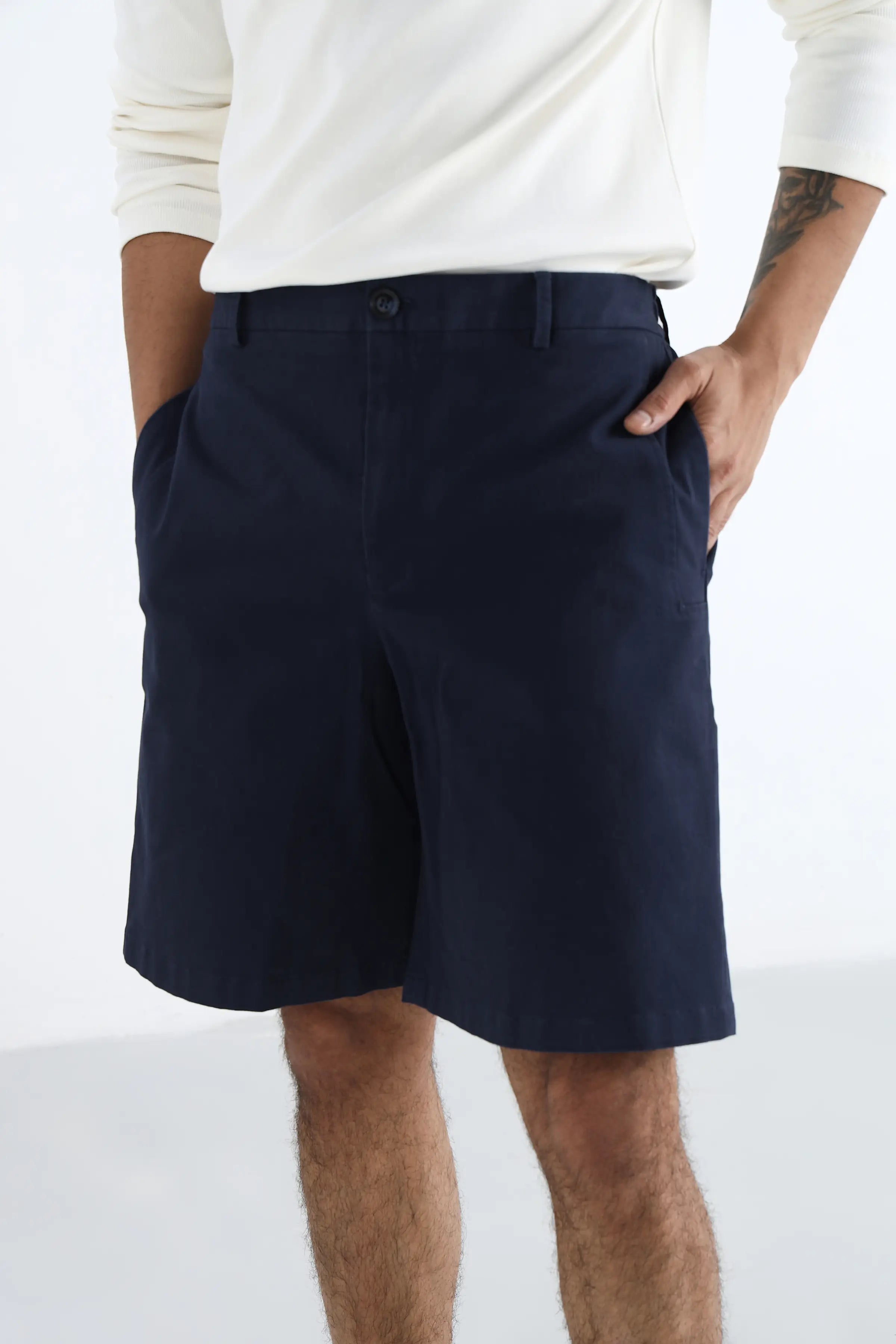 Navy Longline Shorts