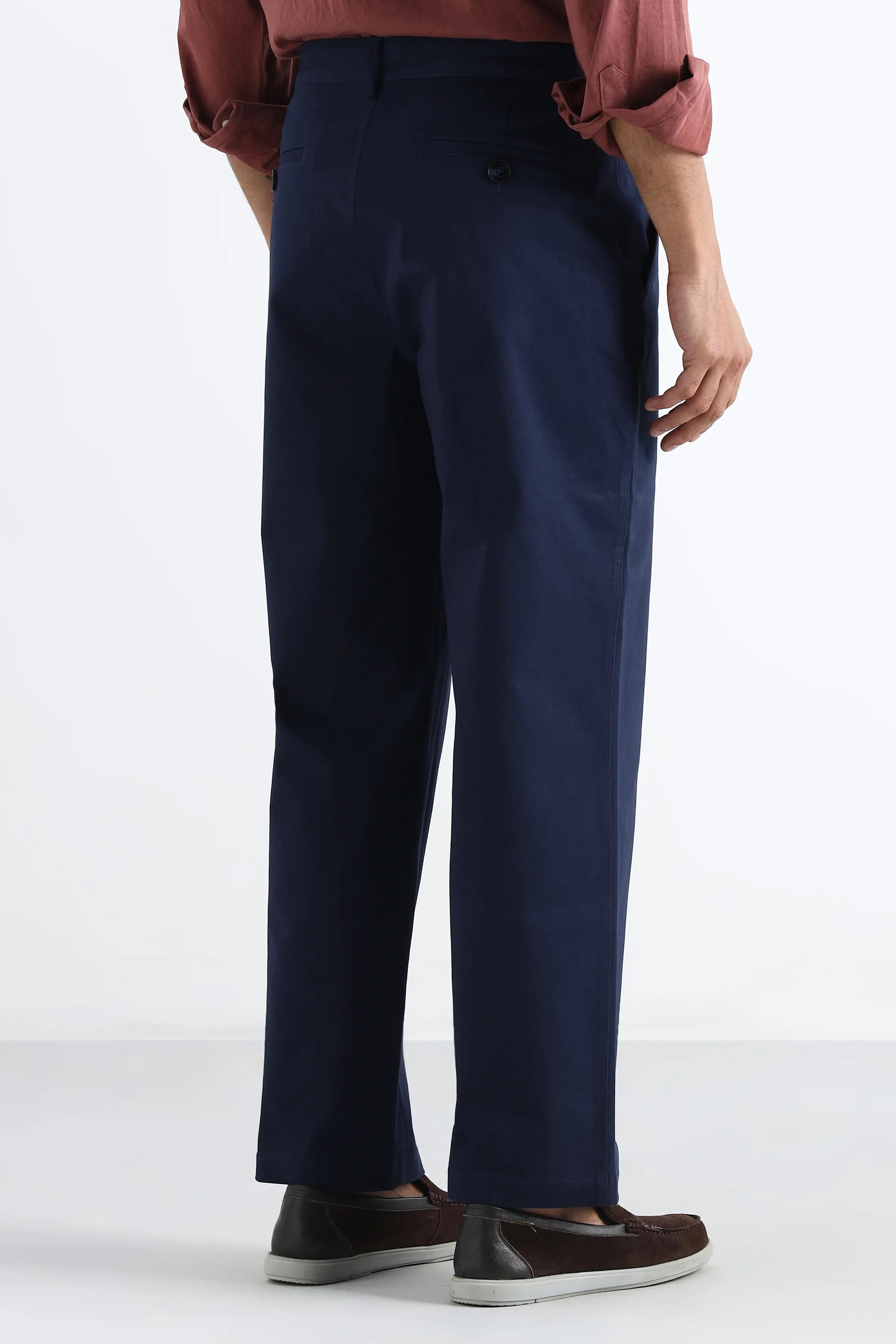 Navy Comfort Cotton Chinos