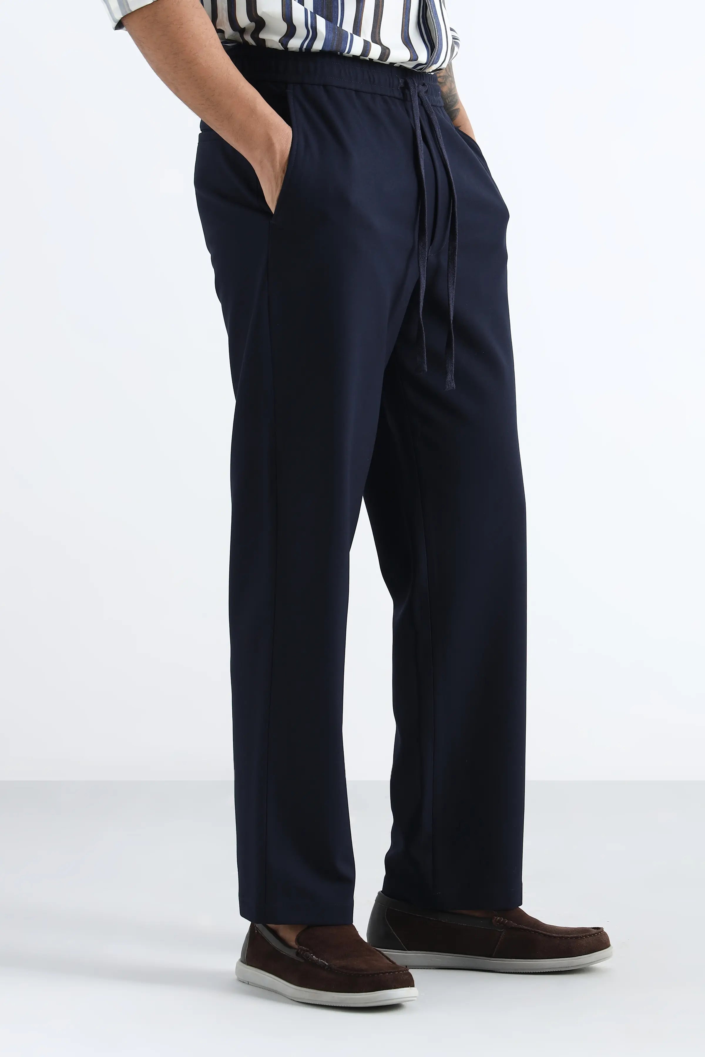 Midnight Navy Comfort Jogger Waist Trousers