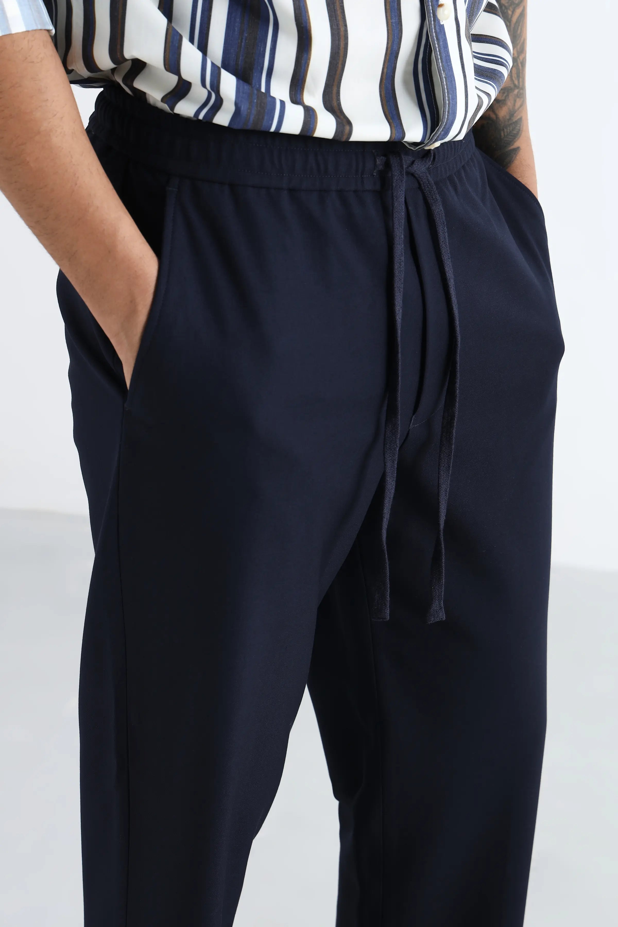 Midnight Navy Comfort Jogger Waist Trousers