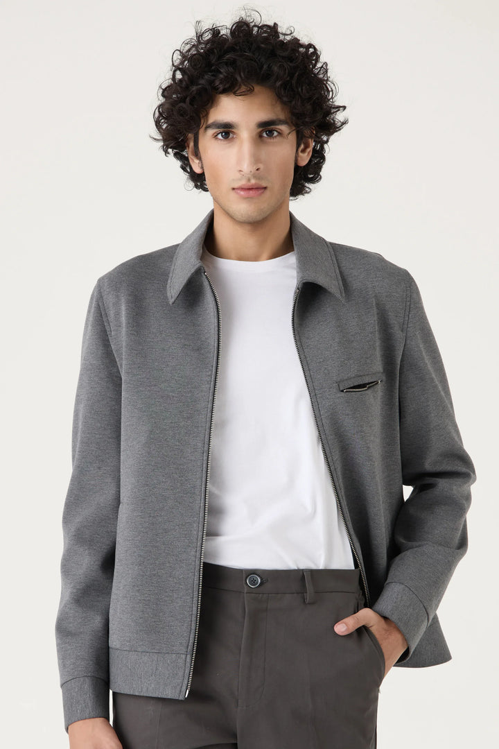HARRINGTON GREY BOMBER - CRAIG