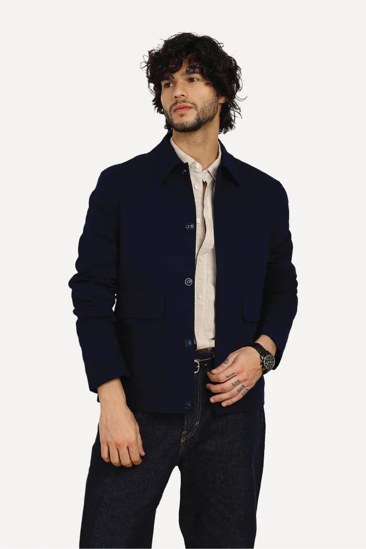 NAVY TWILL JACKET - CRAIG