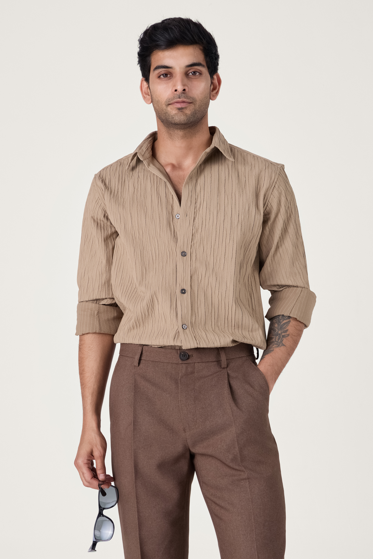 CARAMEL EVENING SHIRT