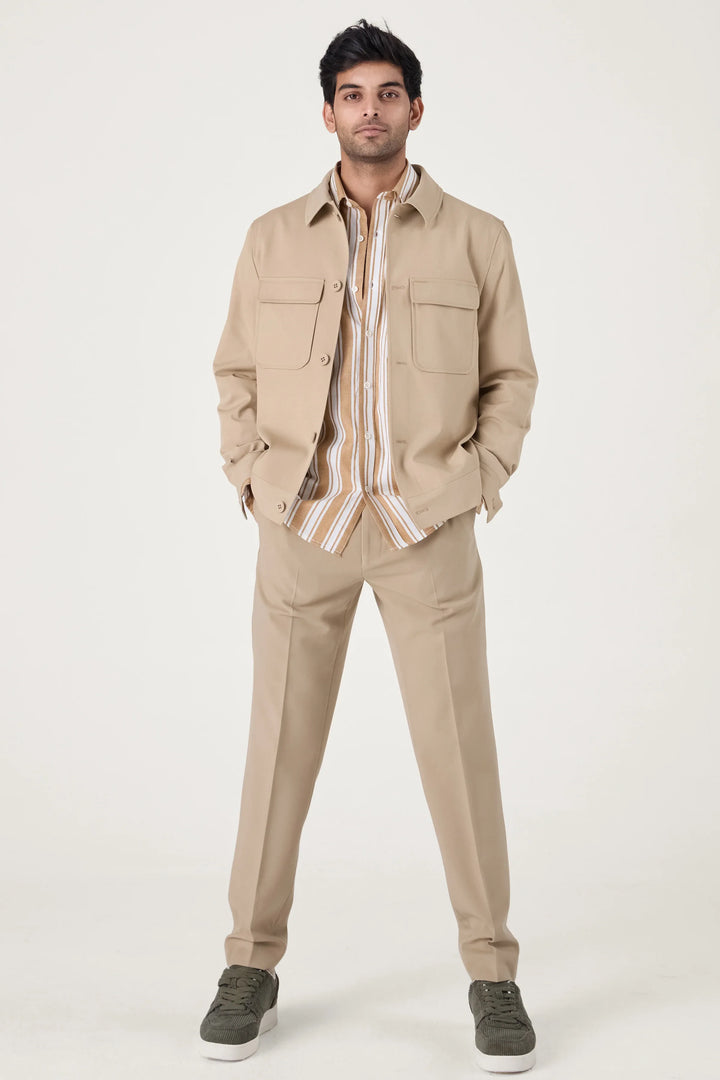 SLIM FIT TROUSERS BEIGE - CRAIG