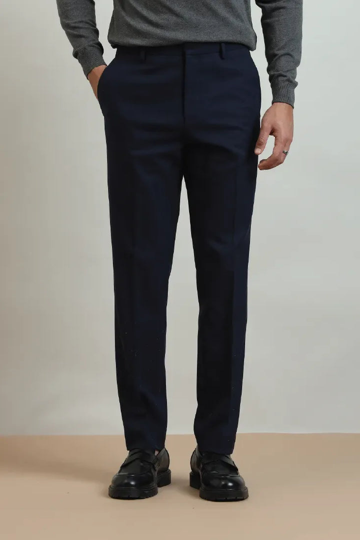 SLIM FIT TROUSERS NAVY - CRAIG