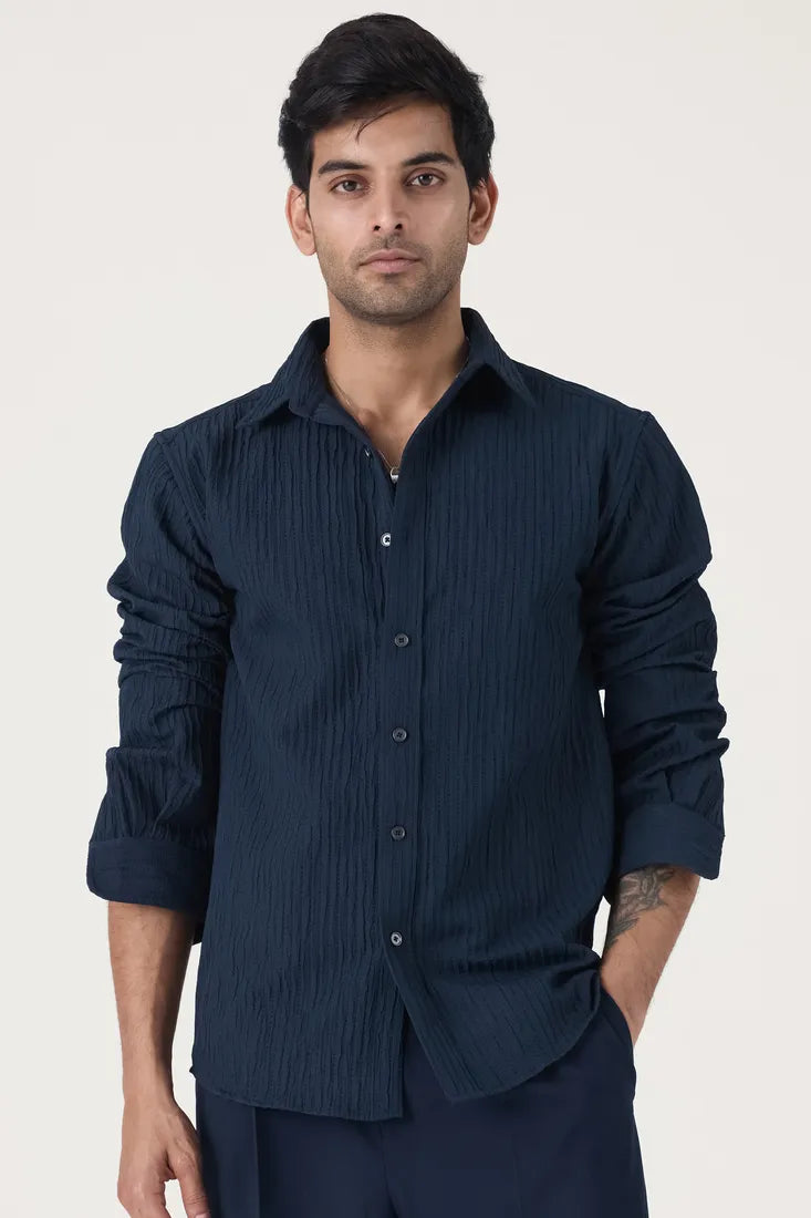 NAVY EVENING SHIRT