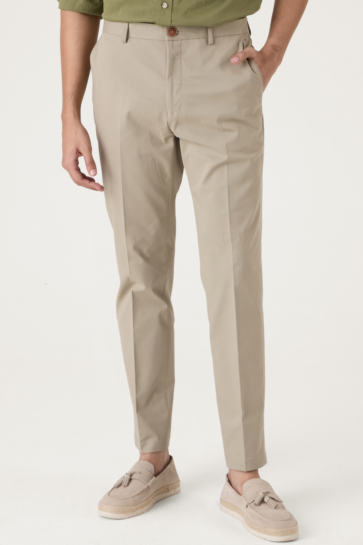 CLASSIC COTTON CHINOS BIEGE