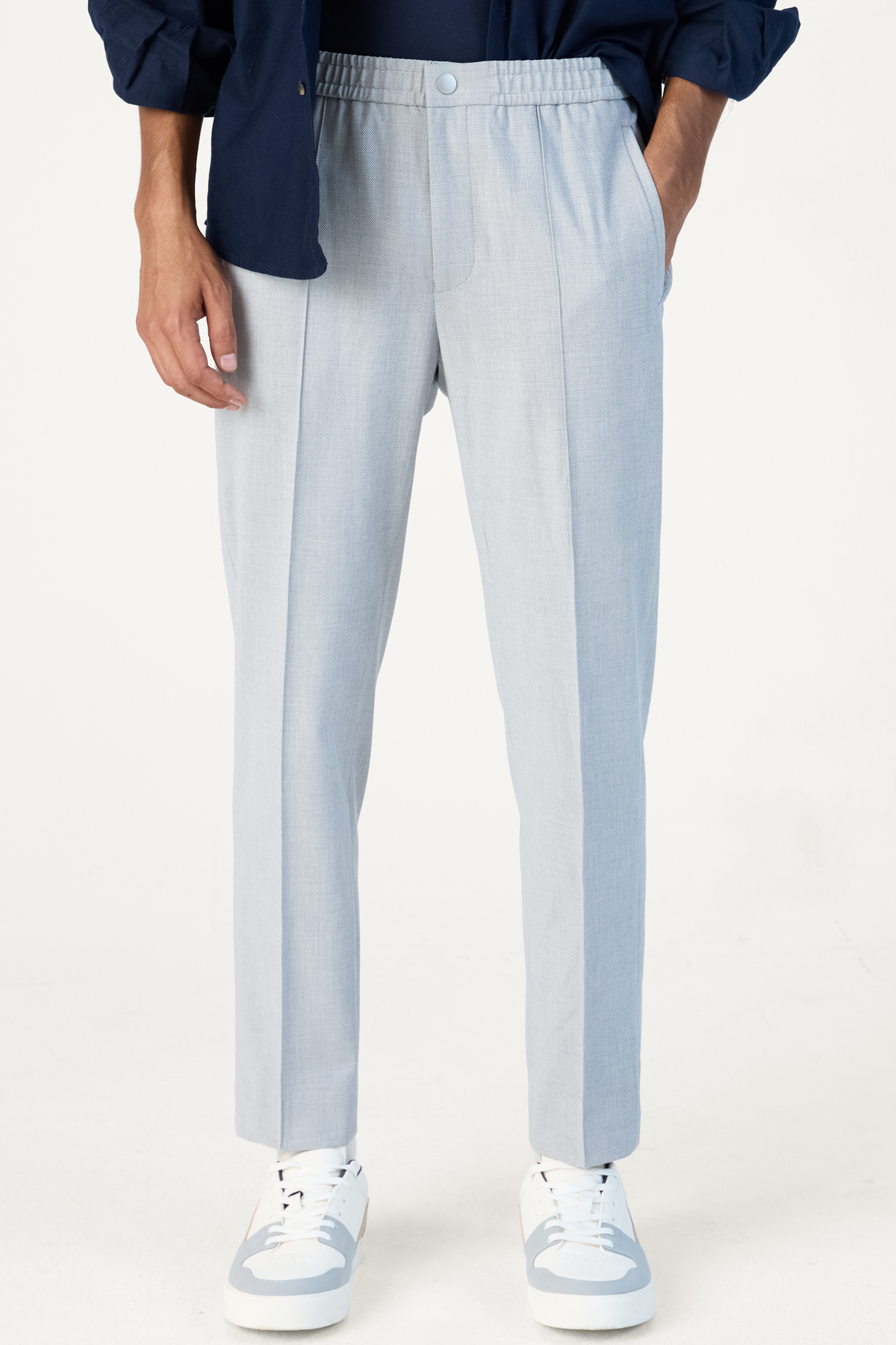 TEXTURED ELASTICATED JOGGER GREY