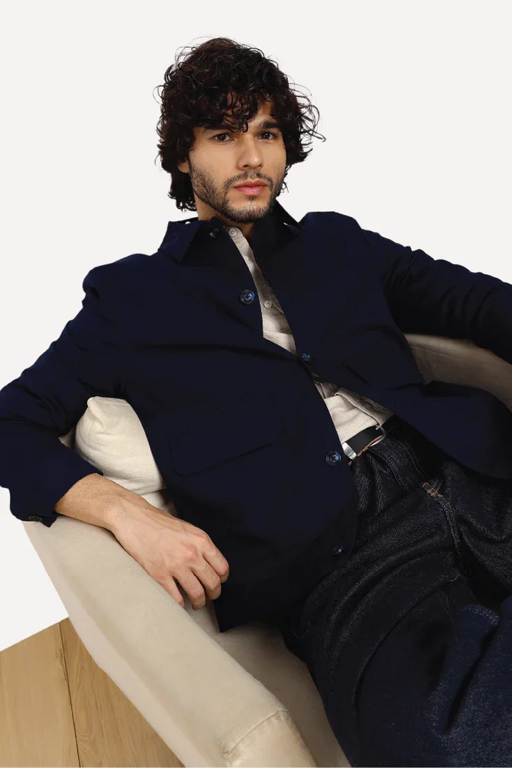 NAVY TWILL JACKET - CRAIG