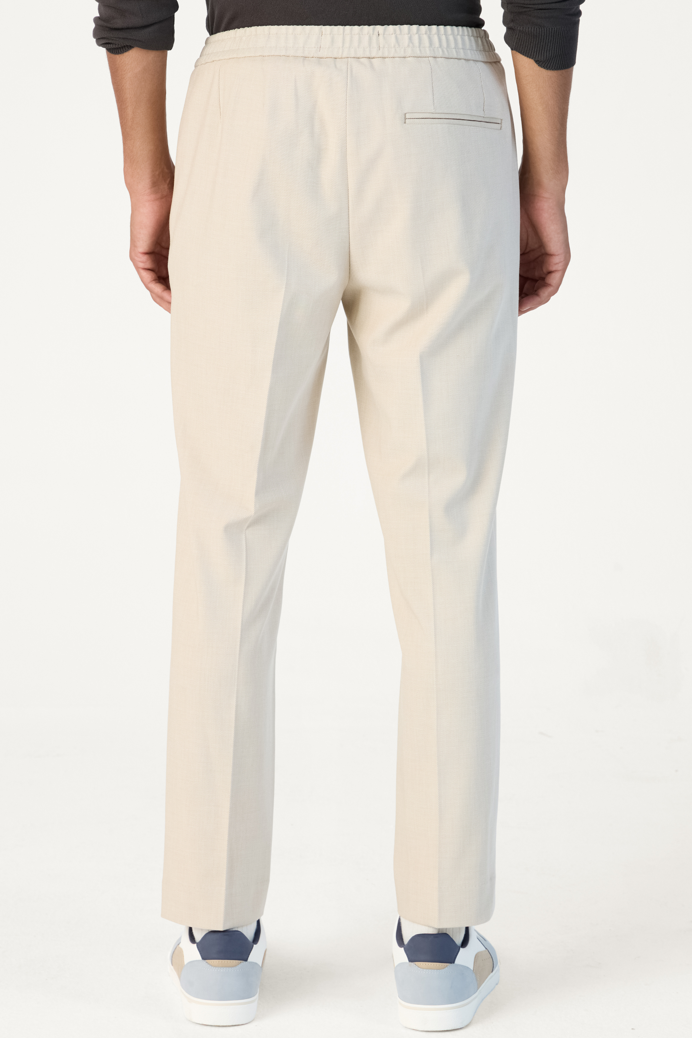 TEXTURED ELASTICATED JOGGER BEIGE