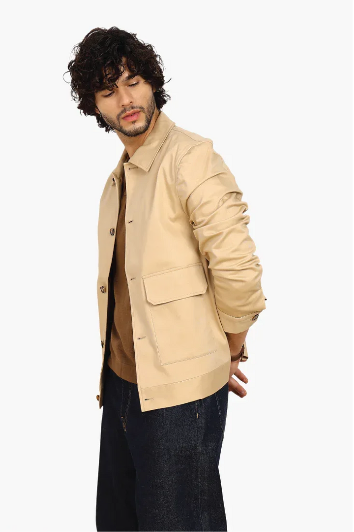 BEIGE TWILL JACKET - CRAIG