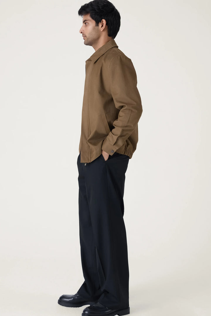 KHAKHI WASHED COTTON JACKET - CRAIG