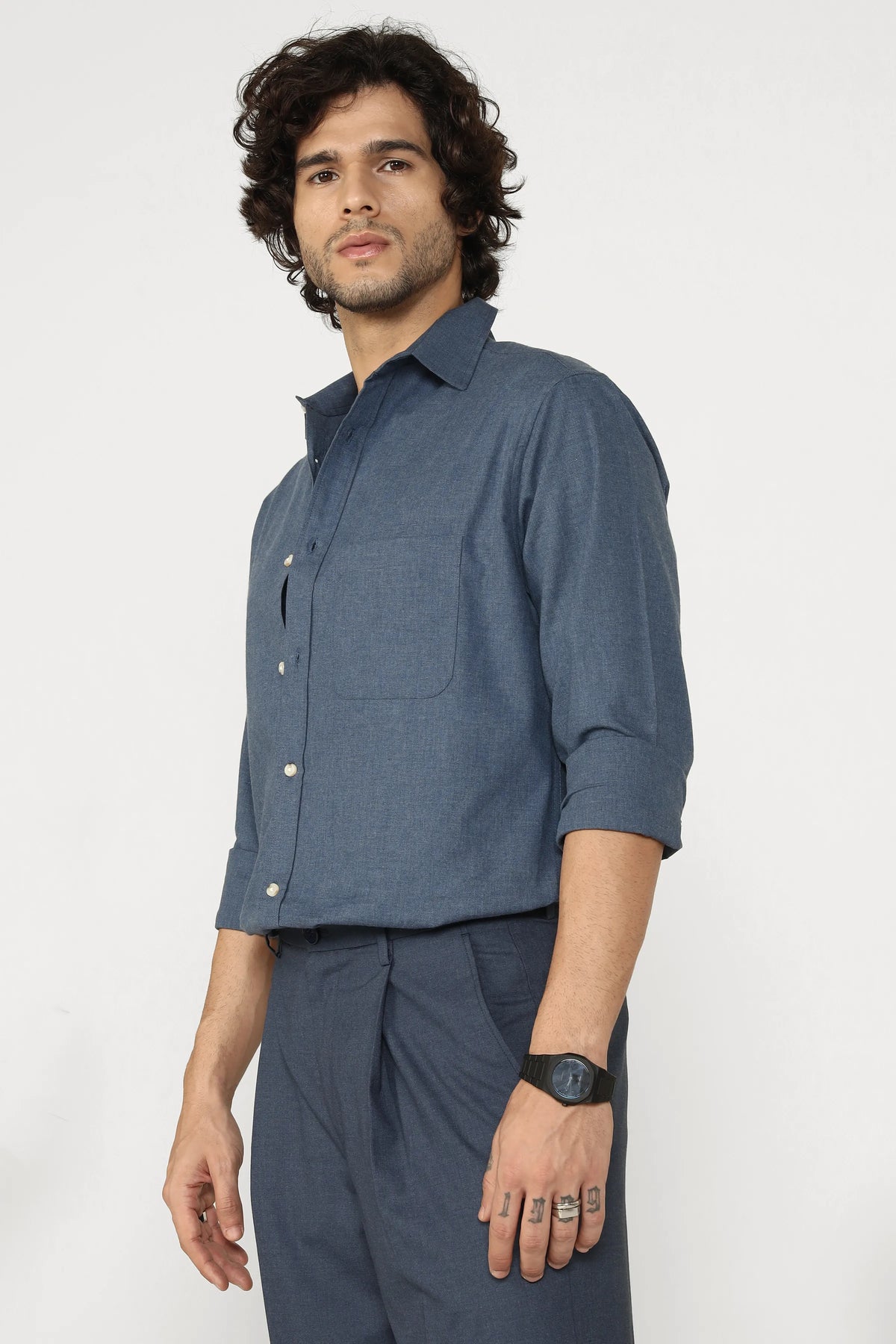 Denim Oxford Shirt