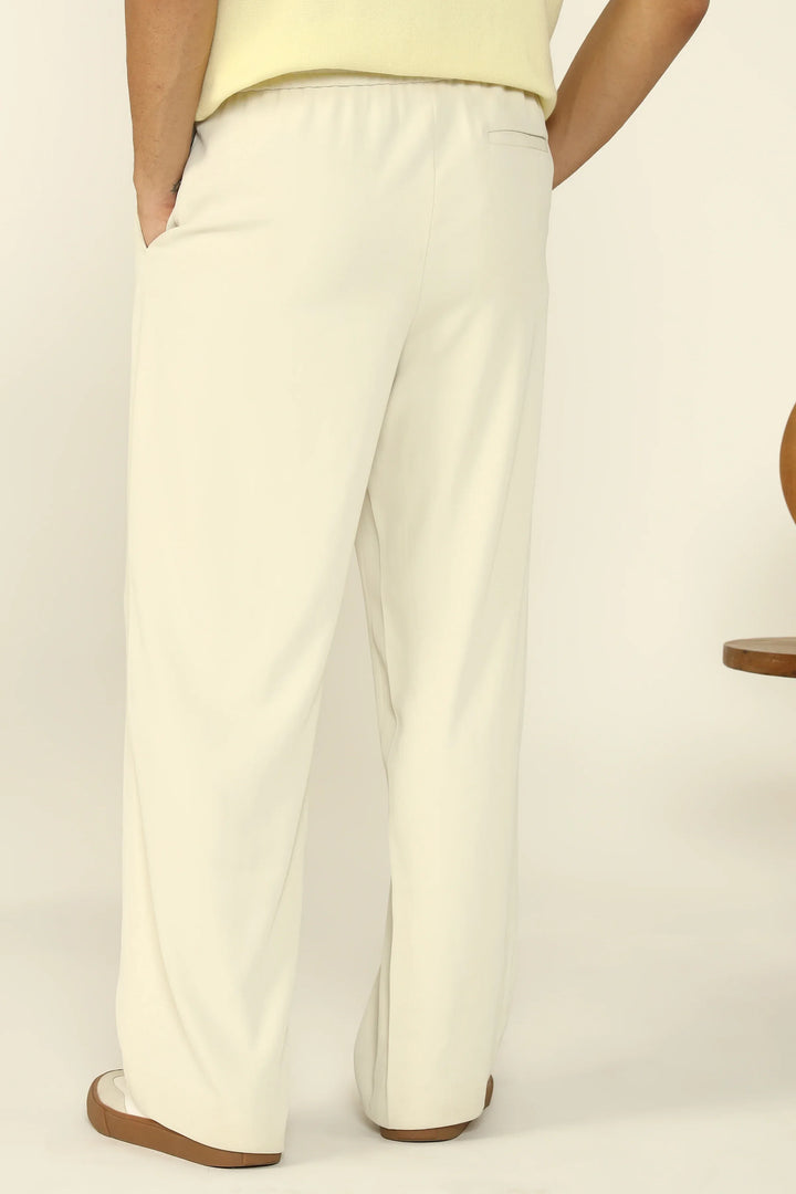 RELAXED FIT FLOWING TROUSERS ECRU - CRAIG