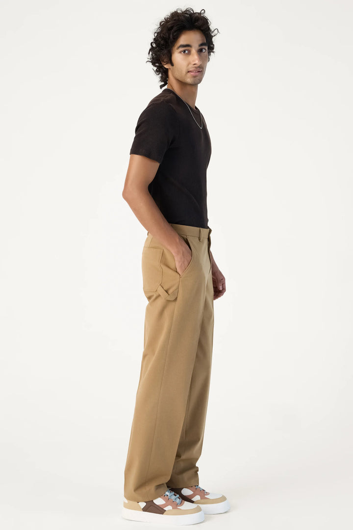 RELAXED CARPENTER TROUSERS KHAKHI - CRAIG