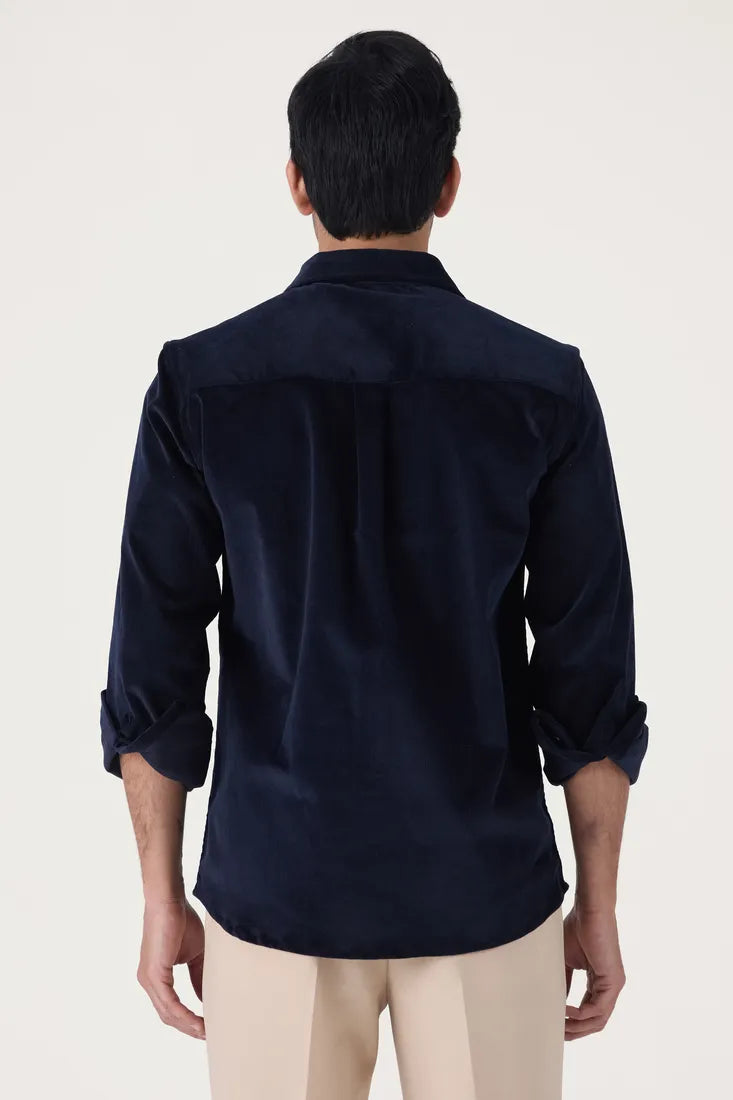 NAVY CORDUROY SHIRT