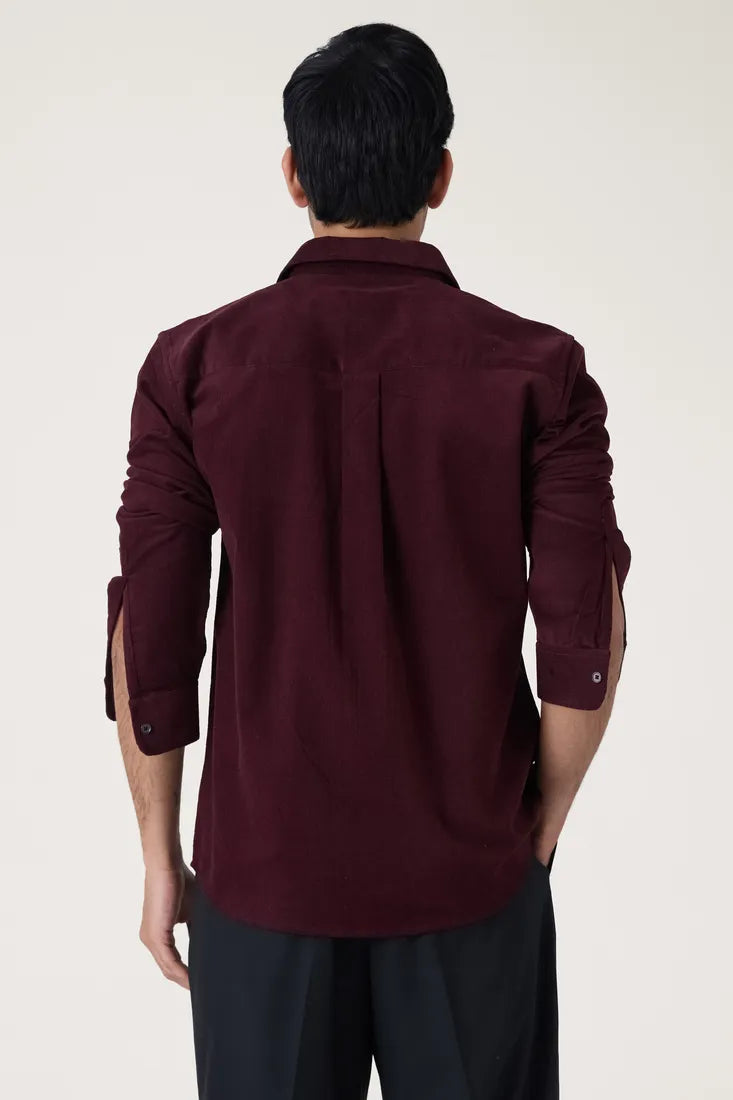 WINE CORDUROY SHIRT