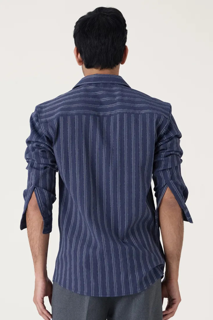 MIDNIGHT PINSTRIPE SHIRT